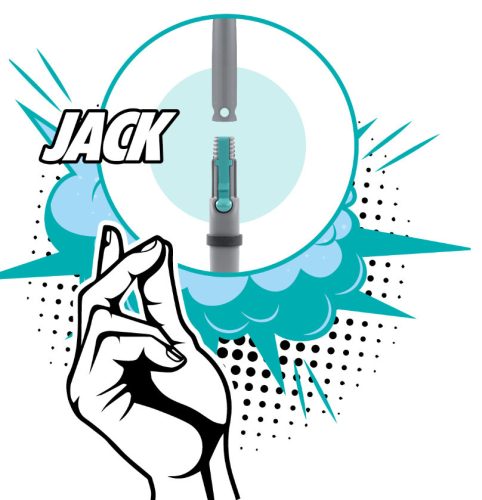 TTS Nyél - 150cm, alumínium, Jack Lampo adapterrel