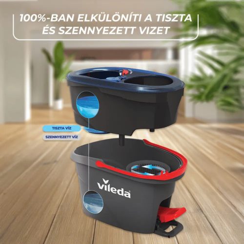 Vileda H2PrO pedálos felmosószett  (kör felmosófej+nyél+pedálos vödör)
