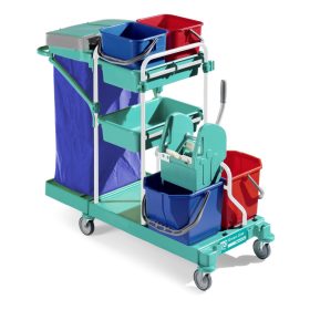   TTS Takarítókocsi Green 150 (2X15L vödör+szennyestartó+2 tálca+ 2 vödör)