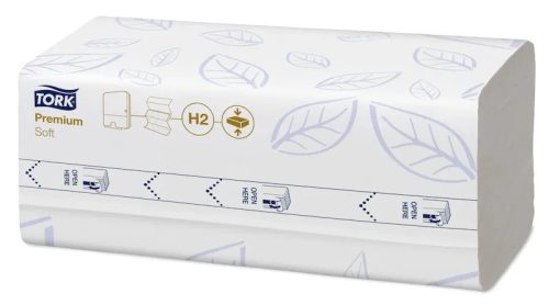 Tork kéztörlő tömörített H2 Soft Multifold Premium, 2r., 225lap/csg, 12csg/karton