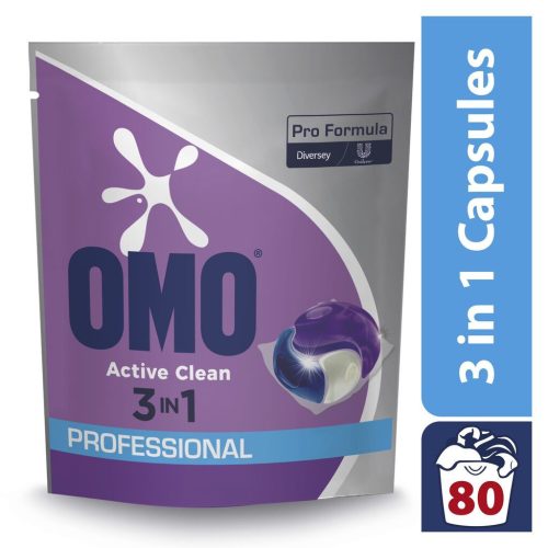 Omo Pro Formula active clean 3in1 mosókapszula 80db/csg (4csg/karton)