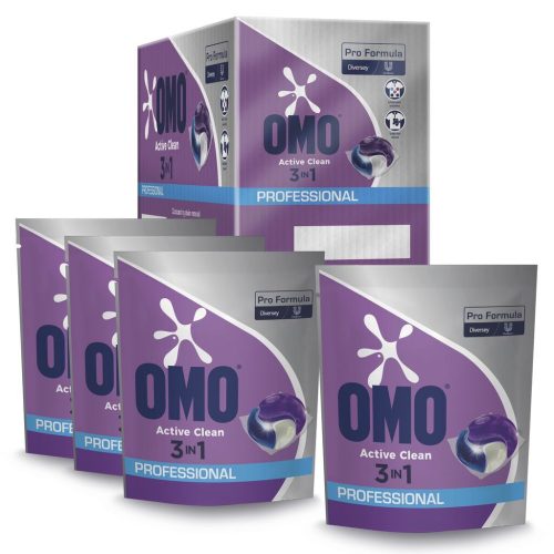 Omo Pro Formula active clean 3in1 mosókapszula 80db/csg (4csg/karton)