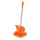 Igeax higiéniai műanyag billenős szemetes lapát és seprű 28cm széles, 80cm nyéllel narancssárga 0,5 mm,