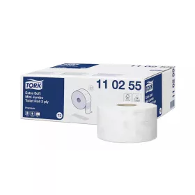   Tork toalettpapír T2 mini Jumbo Premium extra soft, 3r., fehér, 120m/tek, 12tek/karton