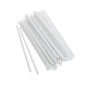   Papír szívószál egyesével csomagolt fehér 8mmx230mm (200db/csg, 14csg/karton)