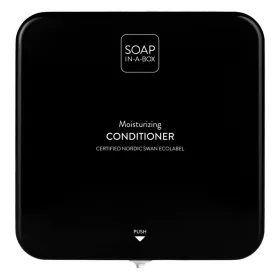   Soap-In-A-Box fényes fekete hajkondicionáló adagoló, előlap