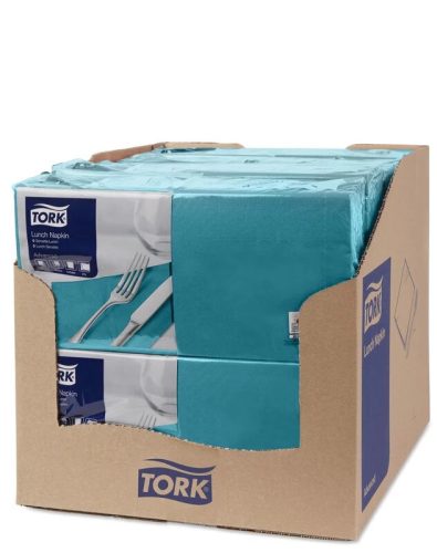Tork szalvéta Lunch Advanced 33/2 KÉKESZÖLD, 200 lap/csg, 10csg/karton