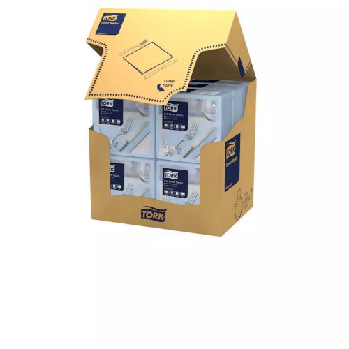 Tork szalvéta Soft Dinner 3r., 39X39, VILÁGOSKÉK, 100db/csg, 12csg/karton