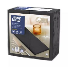   Tork szalvéta Linstyle, premium textilhatású, FEKETE, 39/1, 1/8 HAJTÁS, 50db/csg, 12csg/karton