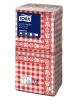 Tork szalvéta Lunch Universal PIROS KOCKÁS 1r., 1/4 hajtás, 33X32cm, 400db/csg, 8csg/karton