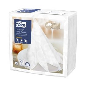   Tork szalvéta Linstyle, premium textilhatású, FEHÉR, 40/1, 50db/csg, 14csg/karton