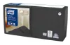 Tork szalvéta Linstyle koktél, premium textilhatású, FEKETE, 1/4, 100db/csg, 14csg/karton