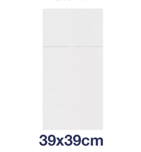 Tork LinStyle® szervizszalvéta, FEHÉR, 39x39cm, 1/8 evőeszk., iparilag komposztálható, 50lap/csg (14csg/karton)