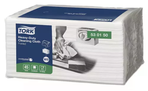 Tork ipari papír Multipurpose Cloth 530, Small Pack (1 rétegű, 45 lap/csg, 8 csg/karton)
