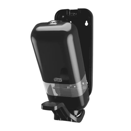 Tork szappan- és kézfertőtlenítő-adagoló, könyökkaros S4 - fekete