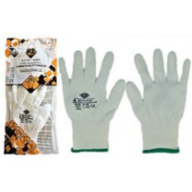  Kesztyű Safety First ujjbegy mártott FEHÉR "L" (12 pár/karton)