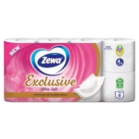   Zewa toalettpapír 4r., 8tek/csg, 7csg/karton, Exlusive Ultra Soft