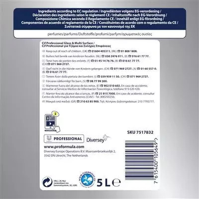 Cif Window/Multisurface ablak és felülettisztítószer 5L (2db/karton, 160db/raklap)