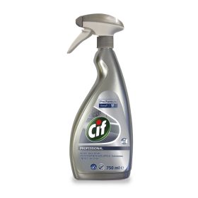   Cif Stainless Steel, Glass rozsdamentes acél- és üvegtisztító 750ml (6db/karton)
