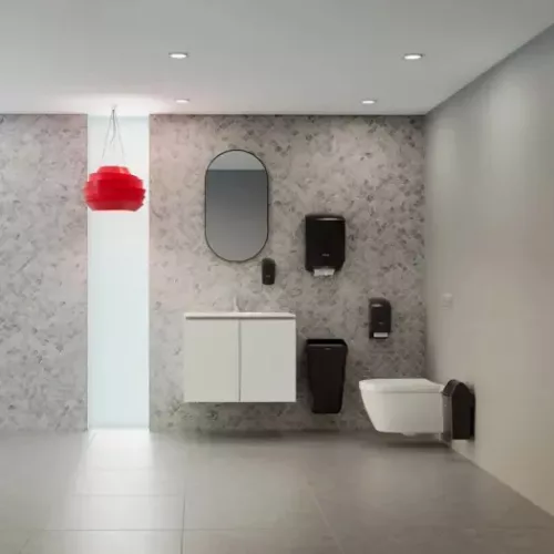Katrin Hand Towel M (H3) műanyag kéztörlő adagoló hajtogatott papírhoz MEDIUM - fekete