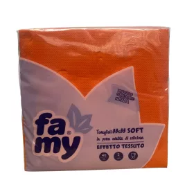   Famy szalvéta 33x33cm, 2r., 40lap/csg, (24csg/karton) Narancssárga