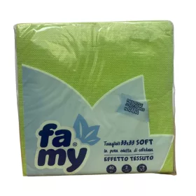 Famy szalvéta 33x33cm, 2r., 40lap/csg, (24csg/karton) Zöld