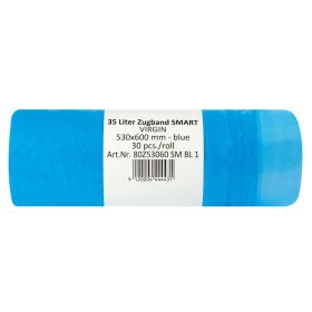   Wastey's szemeteszsák 53x60cm, 35 literes HDPE kék, szalagos, 30 darab/tekercs