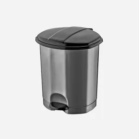 Dunya szemetes pedálos, 18L (6db/karton) - Szürke