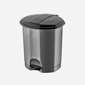 Dunya pedálos szemetes 30L (4db/karton) szürke/fekete