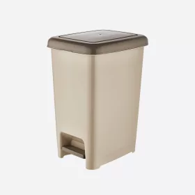 Dunya Plastik Slim pedálos szemetes, 40L, Barna