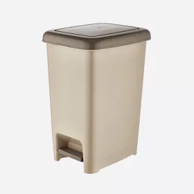 Dunya Plastik Slim pedálos szemetes, 60L (4db/karton) Barna