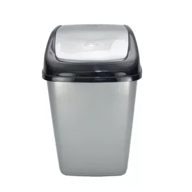   Szemetes billenős 35L,  Poly Time Fantastic E-244 (12db/karton) fekete / antracit