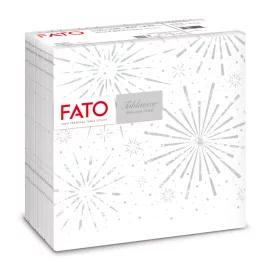   Fato Airlaid karácsonyi szalvéta 2 rétegű, 40x40cm 50db/csg, (16csg/karton) Incanto Silver