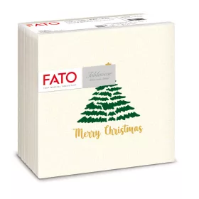   Fato Airlaid karácsonyi szalvéta 40x40cm, 1/4 hajtás, textilhatású 50lap/csg (16csg/karton) Christmas tree green