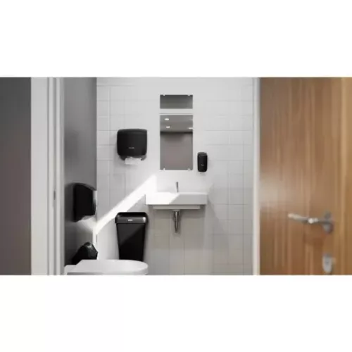 Katrin Hand Towel S (H3) műanyag kéztörlő adagoló hajtogatott papírhoz - fekete