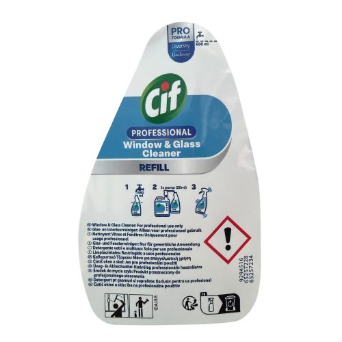 Cif Professional szórófejes flakon készlet adagoló palack szett koncentrátumokhoz 750ml (6db/karton 24db matricával) 