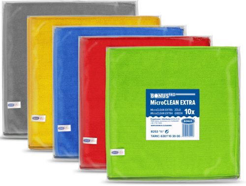 BonusPro MicroClean Extra kendő 40x40cm, 10db/csg (5csg/karton) piros