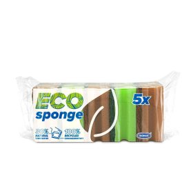   Bonus mosogatószivacs, formázott, Eco Sponge 5db/csg (20csg/gyűjtő, 200csg/karton)