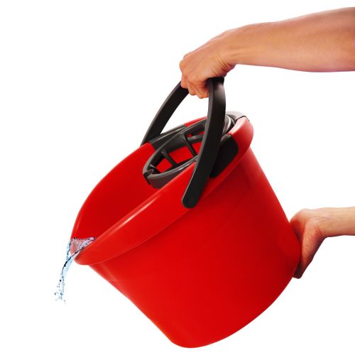 Bonus Felmosó vödör 18l + csavaró kosár (piros-fekete)