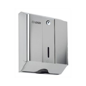   Losdi adagoló kéztörlő, V hajtogatott, rozsdamentes, matt