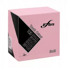 Infibra Szalvéta 25x25cm pink  2 réteg 100 lap/csomag