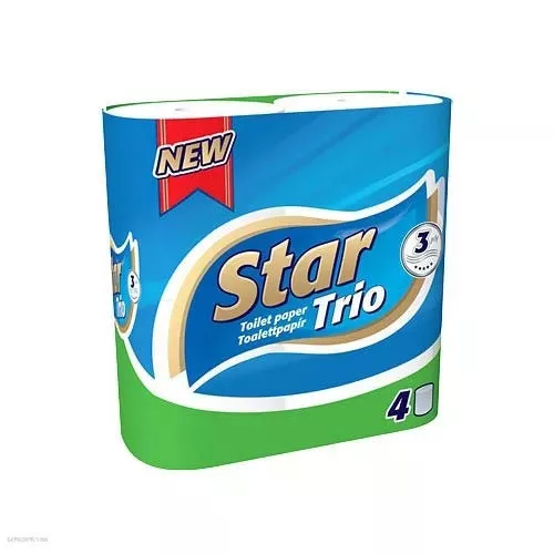 Star toalettpapír kistekercses 3r., hófehér, 90lap/tek, 4tek/csg, 16csg/karton, 33karton/raklap - KIFUTÓ TERMÉK