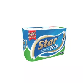   Star toalettpapír kistekercses 3r., hófehér, 90lap, 24tek/csg, 4csg/karton, 18karton/raklap