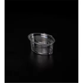   Műanyag összecsukható ovális imbisz 80ml (PET), 100db/csg, 1000db/karton