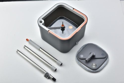 Spin Mop forgófejes felmosószett lapos moppal (vödör+nyél+facsaró+2 mop)