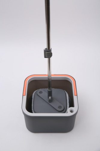 Spin Mop forgófejes felmosószett lapos moppal (vödör+nyél+facsaró+2 mop)