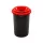 Plafor ECO kerek, henger szemetes 50L fekete/piros