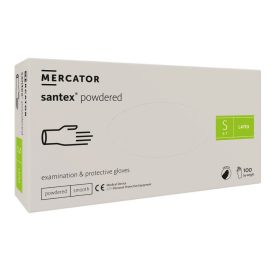   MERCATOR gumikesztyű Santex powdered latex púderes vizsgálókesztyű "S" (100db/doboz, 10doboz/karton)