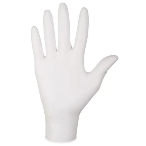 MERCATOR gumikesztyű Nitrylex white nitril púdermentes fehér vizsgálókesztyű "L" (100db/doboz, 10doboz/karton)