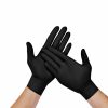 MERCATOR gumikesztyű Nitrylex black nitril púdermentes fekete vizsgálókesztyű "M" (100db/doboz, 10doboz/karton)